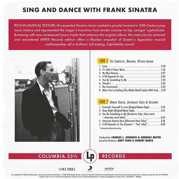 Frank Sinatra Sing And Dance With Frank Sinatra tył