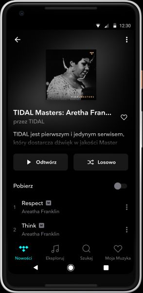 TIDAL Masters dostępny na Androidzie