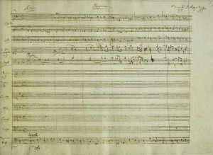 Mozart Requiem rękopis